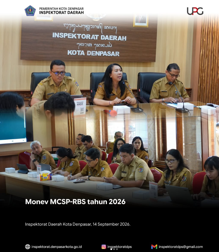 Percepatan pemenuhan indikator dan dokumen bukti dukung,MCSP-RBS 2026 Area Perencanaan dan Penganggaran APBD, Area PBJ, Area Pelayanan Publik dan Area Manajemen ASN.